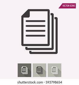 Document vector icon. Illustration isolated for graphic and web design.