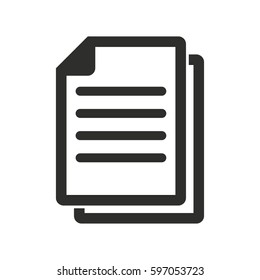 Document vector icon. Illustration isolated for graphic and web design.