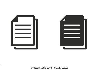 Document vector icon. Illustration isolated for graphic and web design.