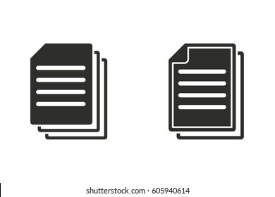 Document vector icon. Illustration isolated for graphic and web design.