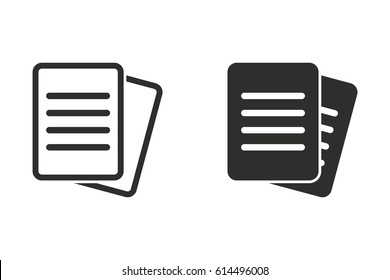 Document vector icon. Illustration isolated for graphic and web design.