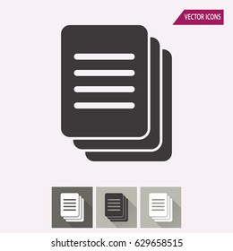 Document vector icon. Illustration isolated for graphic and web design.