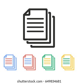 Document vector icon. Illustration isolated for graphic and web design.