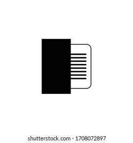 Signo de ilustración de icono del vector de documento