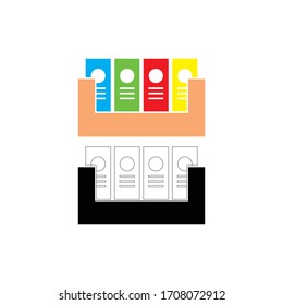 Document vector icon illustration sign
