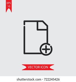 Document vector icon, illustration symbol