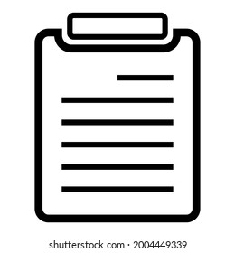 Document vector icon. Isolated illustration for graphic and web design on white background