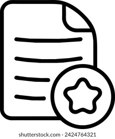 Document Vector Icon. Document Isolated Vector. Document Illustration isolated for graphic and web design.
