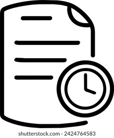 Document Vector Icon. Document Isolated Vector. Document Illustration isolated for graphic and web design.
