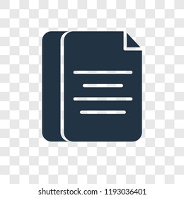Document vector icon isolated on transparent background, Document transparency logo concept