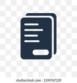 Document vector icon isolated on transparent background, Document transparency concept can be used web and mobile