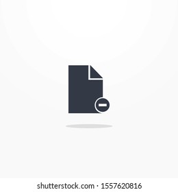 Document vector icon isolated on white background