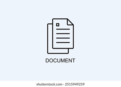 Ilustração De Logotipo Ou Ícone De Vetor De Documento
