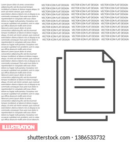Document vector icon. lorem ipsum Flat Design JPG