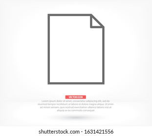 Document vector icon. lorem ipsum Flat Design JPG