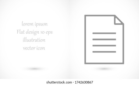 Document vector icon. lorem ipsum Flat Design JPG
