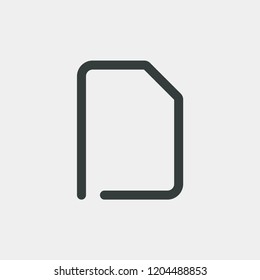 Document vector icon modern simple flat vector illustration for web site or mobile app