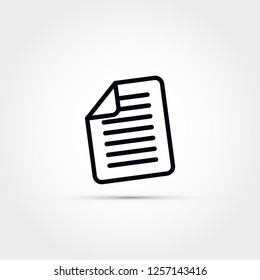 Document vector icon - vector note illustration