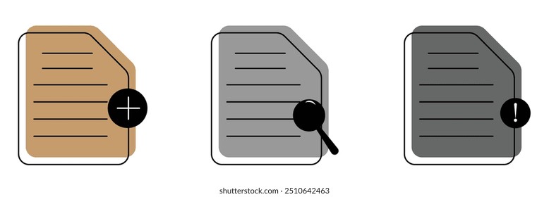 ícone de vetor de documento no fundo branco eps 10.