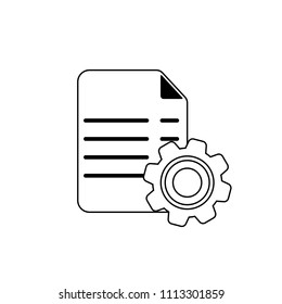 Document vector icon. Project management flat illustration.
