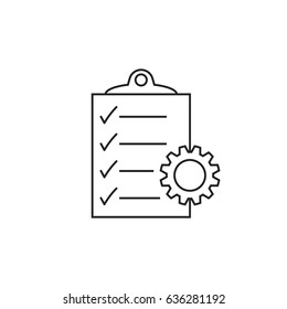 Document vector icon. Project management flat illustration.