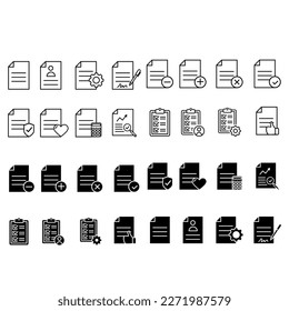 Document vector icon set. File illustration sign collection. paper symbol. accounting logo.