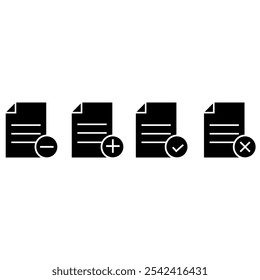 Document vector icon set. File illustration sign collection. paper symbol. accounting logo.