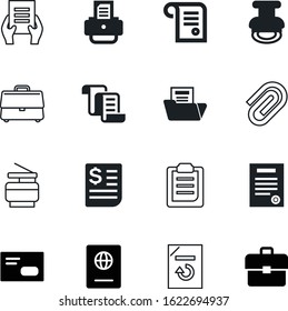 document vector icon set such as: control, photocopy, approval, mortgage, closed, paperwork, professional, billing, blue, reverse, diploma, tax, envelope, printout, open, board, total, accessory