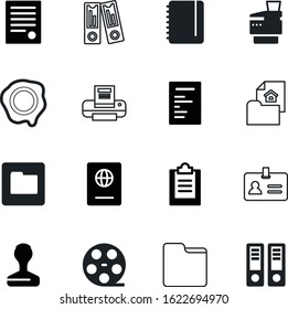 Document Vector Icon Set Such As: Set, Color, Copybook, Media, Filmstrip, Book, Qualify, Lease, Notepad, Law, Camera, Photocopy, Entertainment, Citizenship, Scanner, Citizen, Accept, Cinema, Passport