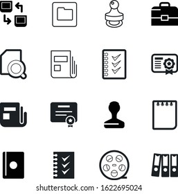 document vector icon set such as: briefcase, brief, suit, organization, video, logo, global, mobile, network, filmstrip, blue, cinema, control, retro, copybook, glass, qualify, citizen, journey