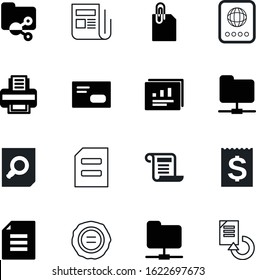 document vector icon set such as: account, paperwork, media, abstract, marketing, appendix, legal, quality, journey, image, card, vacation, internet, newspaper, swap, pages, airport, daily