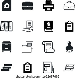 document vector icon set such as: computer, news, book, press, print, ribbon, media, linear, search, colorful, text, container, glass, binders, ownership, cover, diploma, article, card, start, add
