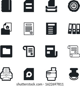 document vector icon set such as: conclusion, spiral, lease, home, exterior, tray, sale, handle, scroll, mobile, ok, inbox, a, diary, remember, ribbon, image, check, lens, binders, photocopier, set