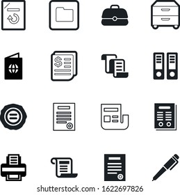 document vector icon set such as: paperwork, catalog, daily, exchange, roll, bank, newspaper, empty, ribbon, card, copies, container, red, invoice, businessman, total, money, vacation, flip, round