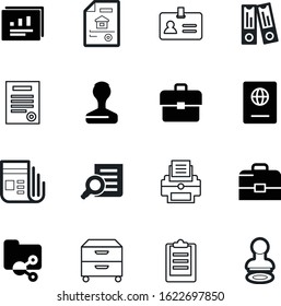 document vector icon set such as: house, search, checkmark, container, green, statistics, job, documents, visual, citizen, image, binders, international, grey, portfolio, accept, clipboard, money