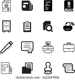 document vector icon set such as: suitcase, photo, validate, mortgage, papers, archive, certification, achievement, board, checkout, search, suit, checkmark, winner, gift, contracts, icons, find