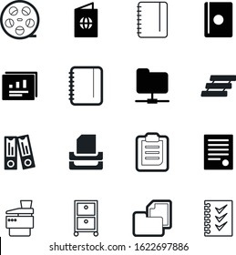 document vector icon set such as: printer, graph, box, summer, checkmark, task, binders, device, airport, test, connection, seal, film, tourist, exam, stock, sales, photocopy, message, library