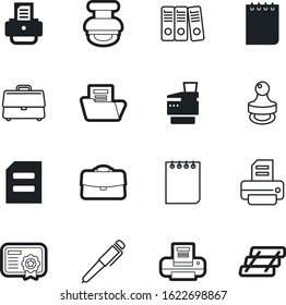 document vector icon set such as: seal, shop, smart, antique, copiers, directory, copier, device, workplace, success, icons, silhouette, start, tray, template, remember, stack, row, doc, ink, open