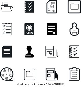 document vector icon set such as: lease, sale, airport, fill, handle, house, control, estate, security, post, cinematography, travel, board, documentary, ok, notification, mortgage, finance, archive
