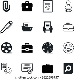 document vector icon set such as: elegant, zoom, certification, ribbon, search, winner, approval, glass, paperclip, mark, attachment, hold, hand, doc, blank, decoration, menu, businessman, organize