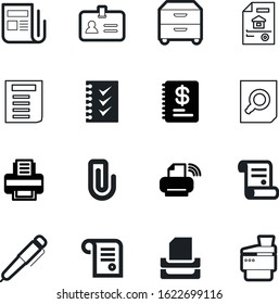 document vector icon set such as: fax, copy, identification, plastic, security, photocopy, paperwork, interface, photocopier, writing, construction, catalog, stack, lens, copier, reports, real, house