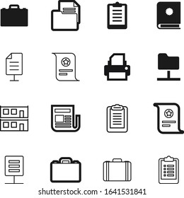 document vector icon set such as: logistic, modular, catalog, daily, outline, press, industry, icons, color, printer, city, town, feedback, release, structure, printout, style, front, website