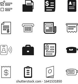 document vector icon set such as: website, commerce, portfolio, identity, transaction, question, release, magazine, information, restaurant, slot, baggage, disease, icons, pictogram, treatment