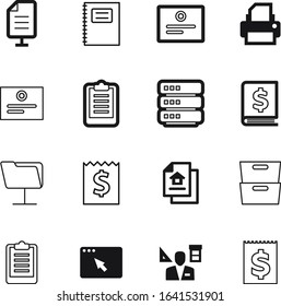 document vector icon set such as: architecture, paid, creative, folder, user, organizer, reports, loan, contract, catalog, button, architect, big, website, browser, pattern, logistic, image, personal