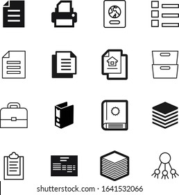 document vector icon set such as: invoice, pass, row, residential, ring, market, suit, accounting, toolbar, simbol, loan, catalogue, order, cabinet, people, save, board, binder, question, mark, blank