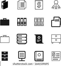 document vector icon set such as: save, antique, reference, template, restaurant, handbook, catalogue, send, outline, success, service, paid, financial, price, blank, textbook, cashier, recovery