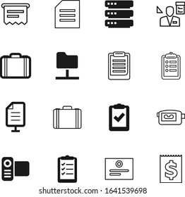 document vector icon set such as: manager, businessman, elegant, slot, industry, financial, assurance, building, commercial, folder, research, certificate, retail, dollar, writing, architector