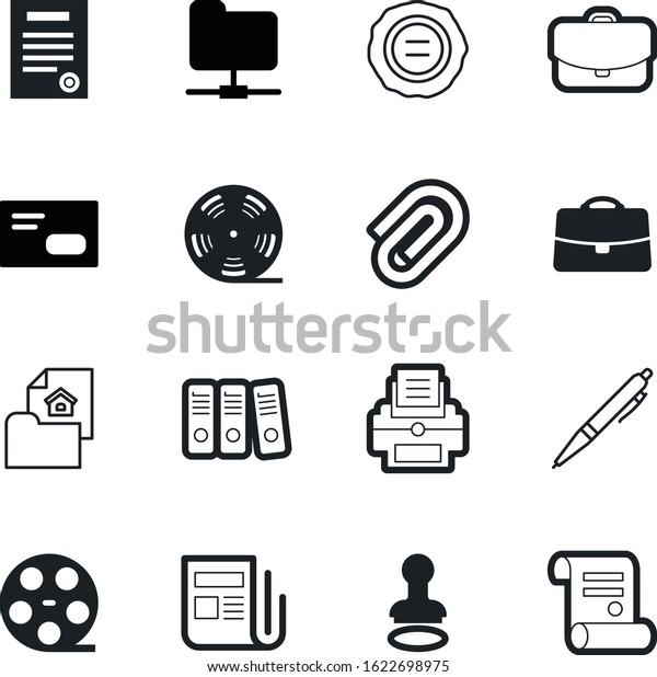 Document Vector Icon Set Such Conclusion Stock Vector Royalty Free