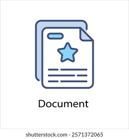 Document Vector icon stock illustration
