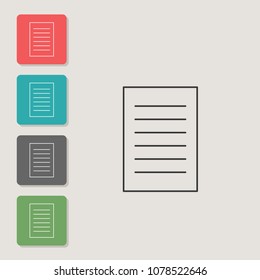 Document - vector icon. Symbol for web, infographics, print design and mobile UX/UI kit. Vector illustration, EPS10.